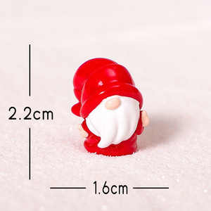 Mini figurines de Noël rouges, adorables nains de Noël en résine, ornements pour décorations de village de Noël, artisanat DIY et cadeaux - Product Image 2