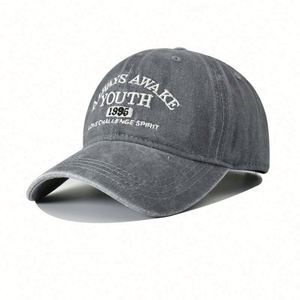 Casquettes de baseball vintage non structurées en coton lavé avec logo brodé personnalisé pour hommes – Vente en gros - Product Image 4