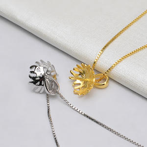 Pendentif Baotou en argent S925 simplifié, tendance pour femme, bandeau 841, perles lâches 13-14, accessoires de support vides, bijoux - Product Image 3