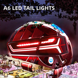 Nouveaux feux de voiture transparents pour <span class=keywords><strong>Audi</strong></span> <span class=keywords><strong>A6</strong></span> 2012-2016 A6L S6 RS6 C7 LED Feux arrière de voiture Feux arrière dynamiques Signal de recul Mise à niveau - Product Image 2