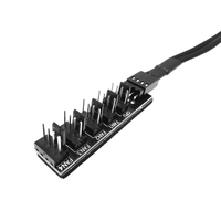 Kabel Splitter Kipas 4Pin 1-ke-4, Adaptor Ekstensi Motherboard untuk Pendingin CPU & Kipas Pendingin Casing PC, Aksesori Komputer