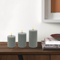 Vente en gros de bougies sans flamme alimentées par pile en cire véritable, pilier décoratif magique bougie à led électrique de mariage