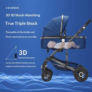 Cochecito de Bebé Bidireccional, Alto, con Posición Sentada <span class=keywords><strong>y</strong></span> Acostada, Plegable, Ligero, con Amortiguación, de Aleación de Aluminio, para Bebés de 0 a 6 <span class=keywords><strong>Meses</strong></span> - Product Image 2