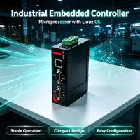 Ordinateur industriel embarqué sur rail DIN, RK3568 sans ventilateur, RS485 + CAN, -40 ° C~75 ° C, Fiable pour l'automatisation des réseaux intelligents