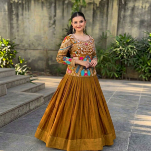 Embroidered Anarkali Lehenga Set Traditional Indian <b>Dress</b> for Wedding Party Women - Product Image 1