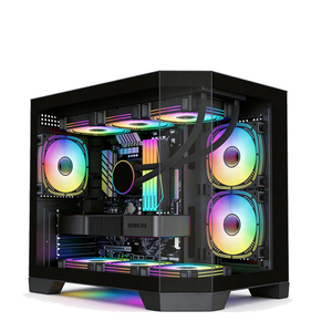 Chasis para Juegos M-ATX de Vidrio Templado, Alto Flujo de Aire, Refrigeración Líquida de 360mm Superior y 280mm Lateral, Caja para <span class=keywords><strong>PC</strong></span> ITX, Soporte para VGA de 380mm - Product Image 1