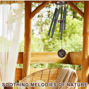 Campana de Viento Metálica con Sonido Perfecto, Instrumento de Sanación Musical, Adorno Colgante para Balcón Exterior, Decoración para Hogar y Jardín - Product Image 5