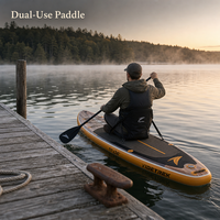 JADE pour Planche de SUP Tout-Terrain Facile à Transporter, Ensemble Complet avec Sac à Dos, Capacité de Charge de 400 kg pour Activités Nautiques en Plein Air, Vacances en Famille