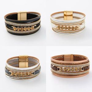 Pulsera de Cuero con Calavera, Estilo Viral de Redes Sociales, Superficie Pulida con Incrustaciones, Regalo Festivo para Mujer, Diseño Ligero - Product Image 2