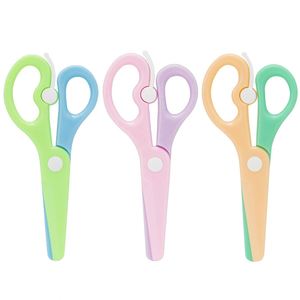 Tijeras de corte recto y tijeras de corte ondulado con mango de plástico para manualidades y álbumes de recortes, para niños, para diestros - Product Image 1