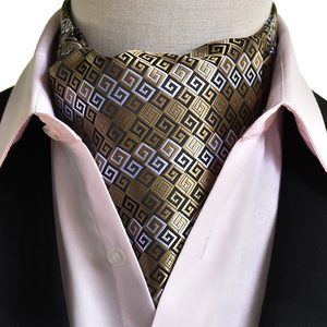 Nouvelle écharpe personnalisée hommes chemise affaires cou écharpe Double face Design costume chemise <span class=keywords><strong>soie</strong></span> écharpe Mans <span class=keywords><strong>Ascot</strong></span> cravate - Product Image 2