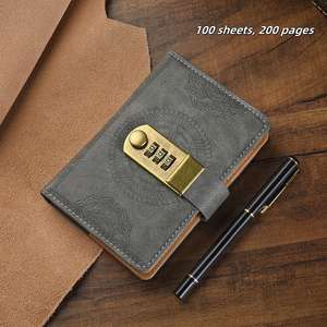 Agenda con Cubierta <span class=keywords><strong>de</strong></span> Cuero A5, <span class=keywords><strong>Diario</strong></span> con Cierre, Agenda <span class=keywords><strong>de</strong></span> Escritura y <span class=keywords><strong>Contabilidad</strong></span> Portátil, Encuadernación en Espiral, Cosido con Hilo, <span class=keywords><strong>Hojas</strong></span> Sueltas, 100 <span class=keywords><strong>Hojas</strong></span> - Product Image 6