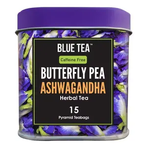 Гороховый цветок бабочка Ашвагандха травяной чай-15 пирамидальный чай в пакетиках для фермы для свежего холодного чая, кулер, веганская жестяная банка