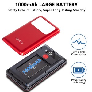 Điện thoại di động màn hình kép thân thiện với người lớn tuổi, hỗ trợ 2G, cổng Type-C, màn hình TFT, pin 1000mAh, hỗ trợ SOS, FM, hai SIM, hỗ trợ tiếng Tây Ban Nha - Product Image 6