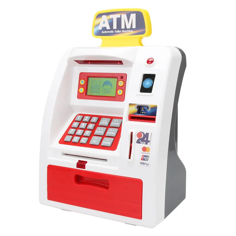 FiveStar 어린이 전자 ATM 기계 척 놀이 돈 은행 장난감 교육용 스마트 금전 등록기 장난감