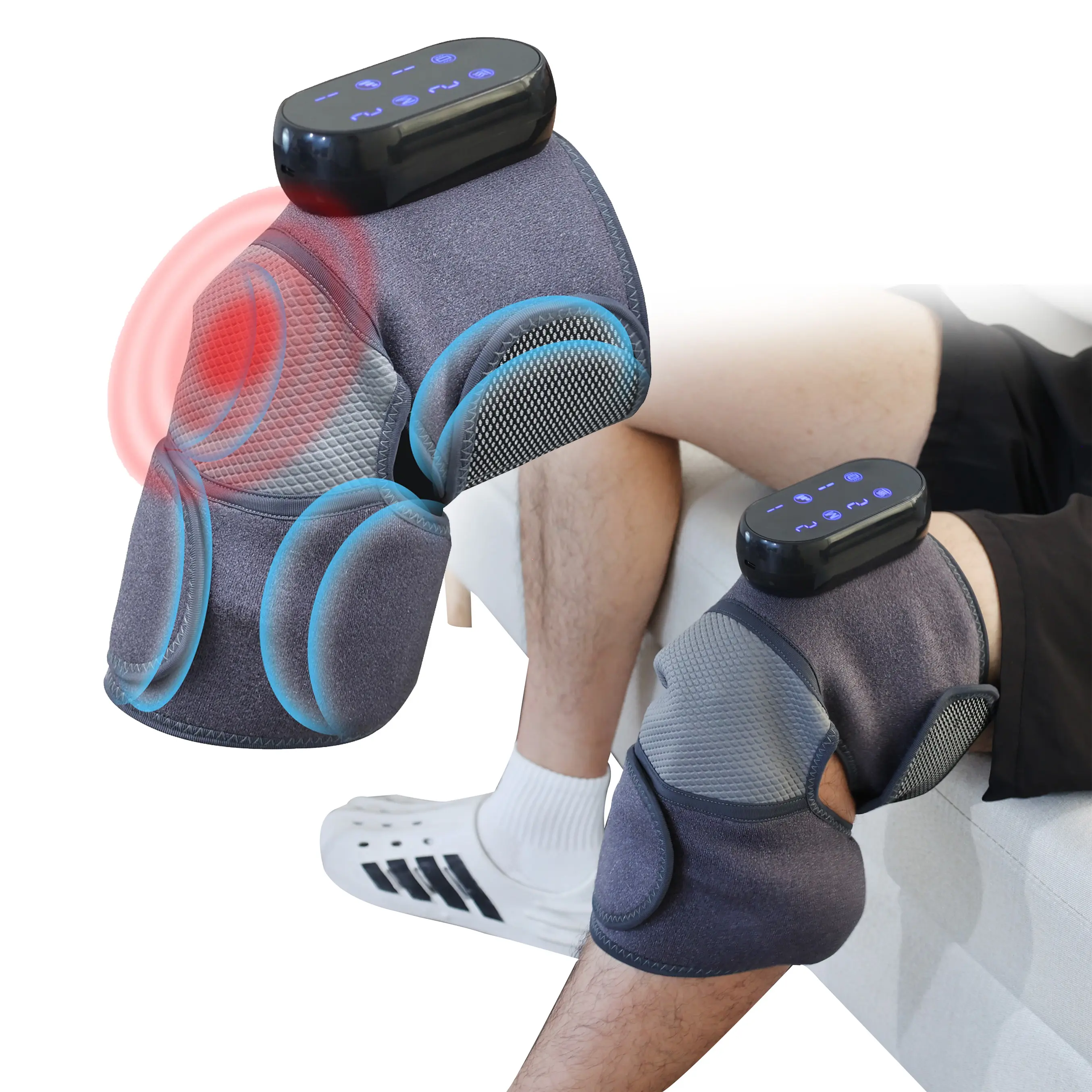 充電式odmスマートホットコンプレッション電気加熱療法変形性関節症の脚と膝のマッサージャーと熱空気圧縮
