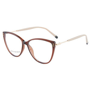 Montura de Gafas Cat Eye TR87109, Montura Completa, Anti Luz Azul, Gafas de Acetato TR90 para Mujer, 52 mm - Product Image 1