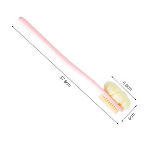 Cepillo de malla de limpieza personal para baño, cepillo para frotar la espalda 2 en 1, cepillo corporal de baño de mango largo, cepillo de limpieza de ducha de doble cara - Product Image 2