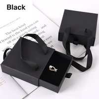 Boîte à bijoux de luxe avec logo personnalisé, emballage cadeau en papier, boîte à bijoux pour boucles d'oreilles, boîte à tiroir en papier pour l'emballage de bijoux
