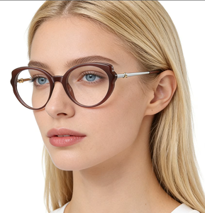 Montures <span class=keywords><strong>de</strong></span> lunettes rondes pour femmes, style rétro TR90, anti-lumière bleue, à monture complète, personnalisables avec logo, pour usage quotidien, vente en gros - Product Image 3