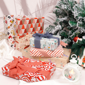 Hot Selling Custom 80g <b>Christmas</b> Flower Tissue New Year Party Gift Wrap <b>Paper</b> <b>Roll</b> for Packaging <b>Wrapping</b> <b>Paper</b> - Product Image 3