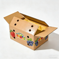 Carton d'expédition pour bananes en carton recyclable, enduit de cire, boîte pour fruits frais, double paroi ondulée, emballage pour bananes en déplacement