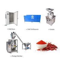 Machine de fabrication de poudre de paprika fabriquée en Chine, ligne de traitement de la poudre de paprika, machine automatique pour piments secs