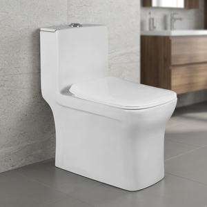 Hot Sale One-Piece <b>Ceramic</b> Toilet <b>Set</b> Floor-Mount Western Water Closet Squat <b>Pan</b> Sanitary Ware Bathroom Accessory Lavatory Use - Product Image 3