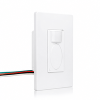 Sakelar Dinding Aktifasi Gerak PIR Standar AS 120V 5A 10A Sensor Kehadiran Sakelar Lampu untuk Kamar Mandi, Lorong, Otomatisasi Kantor