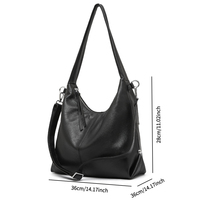 Sac Hobo en Cuir Pleine Fleur Luxe Discret Minimaliste Grand Format Adapté aux Ordinateurs Portables Logo Personnalisé
