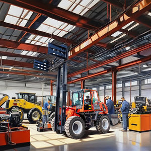 4 x4 שטח גס משטח מלגזה אדום מחוץ לכביש דיזל משאית חזק 4wd שטח קשה מלגזה - Product Image 6