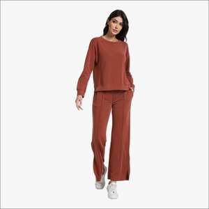 Ropa de dormir de bambú personalizada para mujer, pijamas de algodón para mujer, ropa de dormir de longitud completa al por mayor - Product Image 1