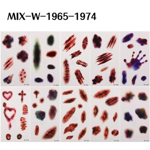 10 Hojas <span class=keywords><strong>de</strong></span> Tatuajes Temporales Realistas <span class=keywords><strong>de</strong></span> Cicatrices para Cuerpo y Rostro <span class=keywords><strong>de</strong></span> Halloween, Adhesivos <span class=keywords><strong>de</strong></span> Papel Resistentes al Agua para Diversión del Día <span class=keywords><strong>de</strong></span> los Inocentes, Color Piel - Product Image 2