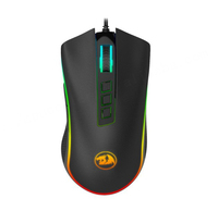 Souris de jeu filaire RGB lumineuse Red Dragon M711, souris ergonomique pour ordinateur portable/ordinateur, interface USB, rechargeable, en plastique
