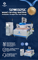 Machine de fraisage CNC pour bois SPOWER SPC1325C, table de travail 1300*2500mm, certifiée CE, pour la découpe, la sculpture et la fabrication de meubles en bois