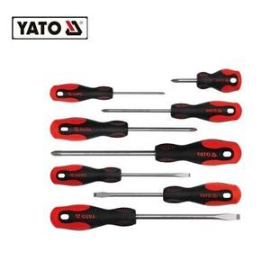 Yato 8 Piece <b>Screwdriver</b> <b>Set</b> S2 Steel Industrial Mechanic Repair Tools Flat Head Bit YT-2784 - Product Image 1