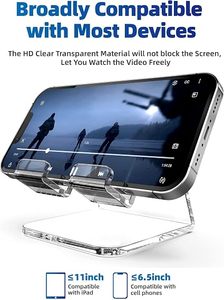 Acrylic Cell <b>Phone</b> Stand Clear <b>Phone</b> Holder for Office Desk Vanity, Kitchen Bedside <b>Table</b> Compatible with iPhone 17 - Product Image 4