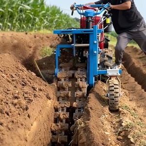 600mm Depth Diesel Mini Chain Trencher, Portable <strong>Handheld</strong> <strong>Digger</strong> for Farm Garden Drainage and Small Engineering Works - Product Image 5