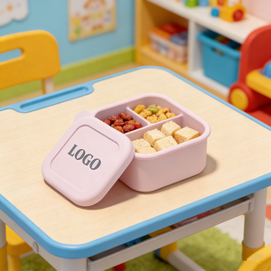 Contenitore per Pranzo in Silicone per Bambini Personalizzabile, Portatile, a Prova di Perdite, con Coperchi, per <span class=keywords><strong>Cena</strong></span> - Product Image 3