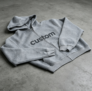 Sudadera con capucha personalizada para hombre, con cremallera, forro polar, 100% algodón, corte regular, color sólido, estilo casual, ropa de calle, para otoño - Product Image 3