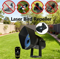 Répulsif à oiseaux laser haute puissance AC90-245 V 1W pour l'extérieur, dispositif ultime pour effrayer les oiseaux pour les fermes et les bâtiments (laser vert)
