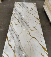 Panneaux muraux en PVC imitation marbre, plaque en PVC UV, 1220 mm * 2440 mm * 3 mm