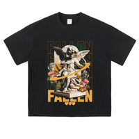 Camiseta Personalizada Streetwear con Impresión Digital, Diseño Gráfico DTG, 260gsm, Camiseta para Hombre, Oversize, 100% Algodón