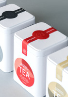 Boîtes à thé, café et sucre rectangulaires hermétiques de luxe de haute qualité, sans soudure, de qualité alimentaire, blanches, carrées