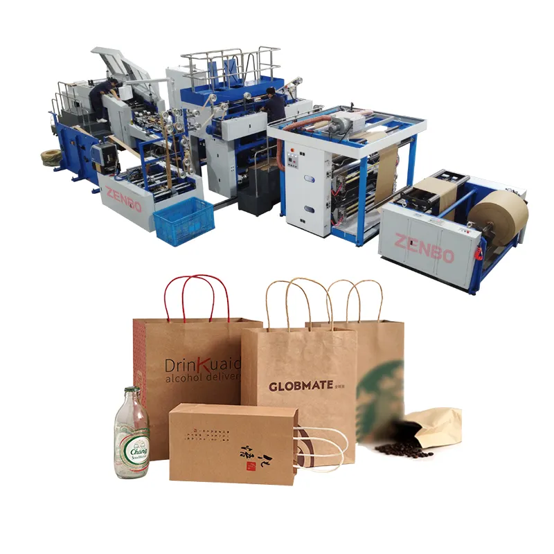 Macchina automatica per la produzione di sacchetti di carta con stampante ZB460RS