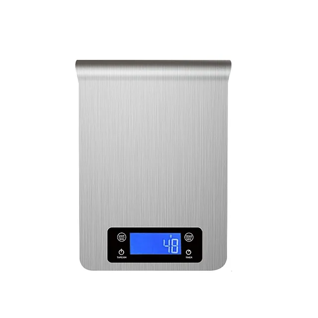 Atacado Cozinha Eletrônica Peso Pesando Escala Food Scale 5kg 10kg Aço Inoxidável Balanças de Cozinha Digital com Lcd