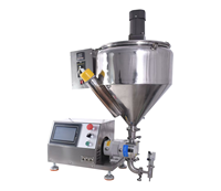 Machine de remplissage de pâte semi-automatique à tête unique personnalisée avec trémie conique en acier inoxydable de luxe à isolation thermique intégrale