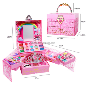 Boîte à trésors en diamant, jouets <span class=keywords><strong>de</strong></span> déguisement <span class=keywords><strong>de</strong></span> <span class=keywords><strong>princesse</strong></span>, boîte à <span class=keywords><strong>maquillage</strong></span> portable, jouet <span class=keywords><strong>de</strong></span> <span class=keywords><strong>maquillage</strong></span> lavable avec couronne - Product Image 6