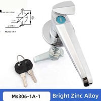 Cerradura de Manija de Aleación de Zinc XD MS306-1A-1, Cerradura de Varilla Larga para Puerta de Gabinete de Equipo Industrial con Llave, Montaje en Rack, Cerradura para Gabinete Rittal