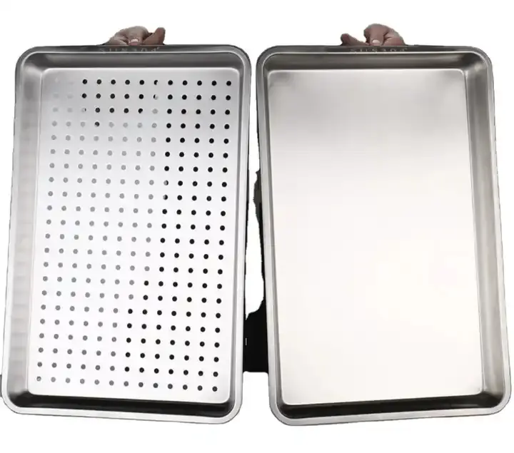 High quality Customized food grade 60*40cm Aluminum 1060 baking tray sheet pan bread Cake Oven Baking pan